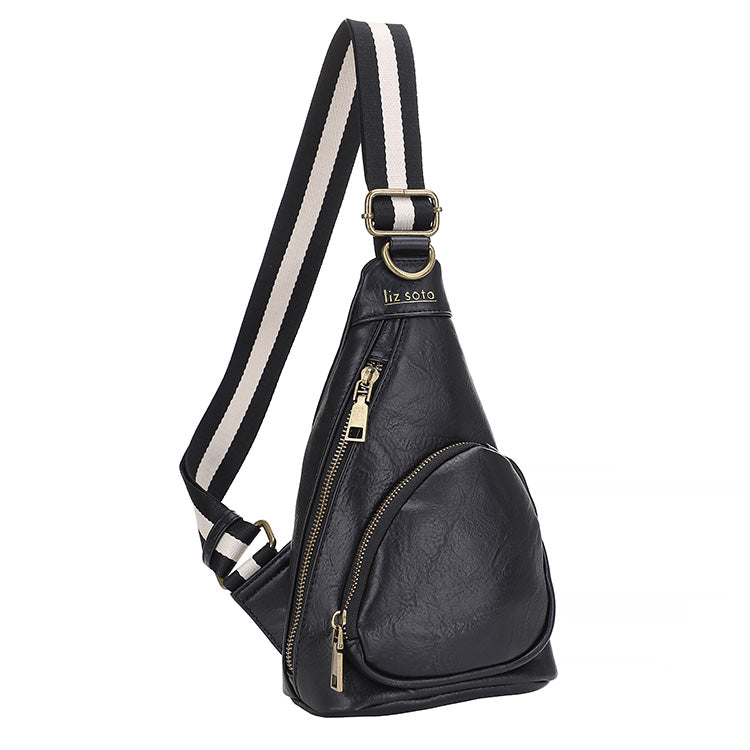 black leather sling bag backpack Lori Sling Bag by Liz Soto