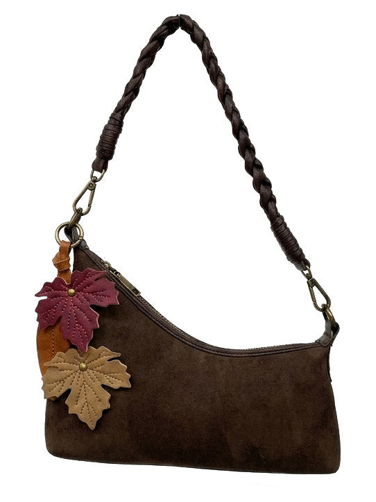 Riley Chocolat Suede | Crossbody Bag