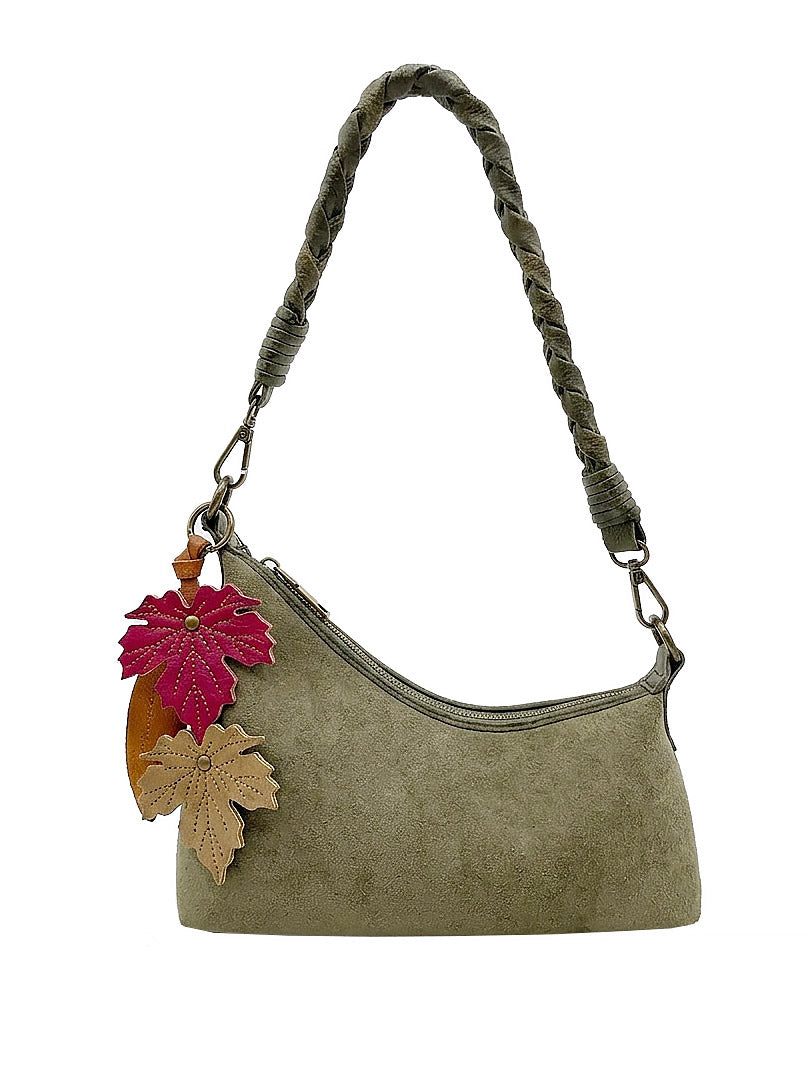 Riley Olive Suede | Crossbody Bag