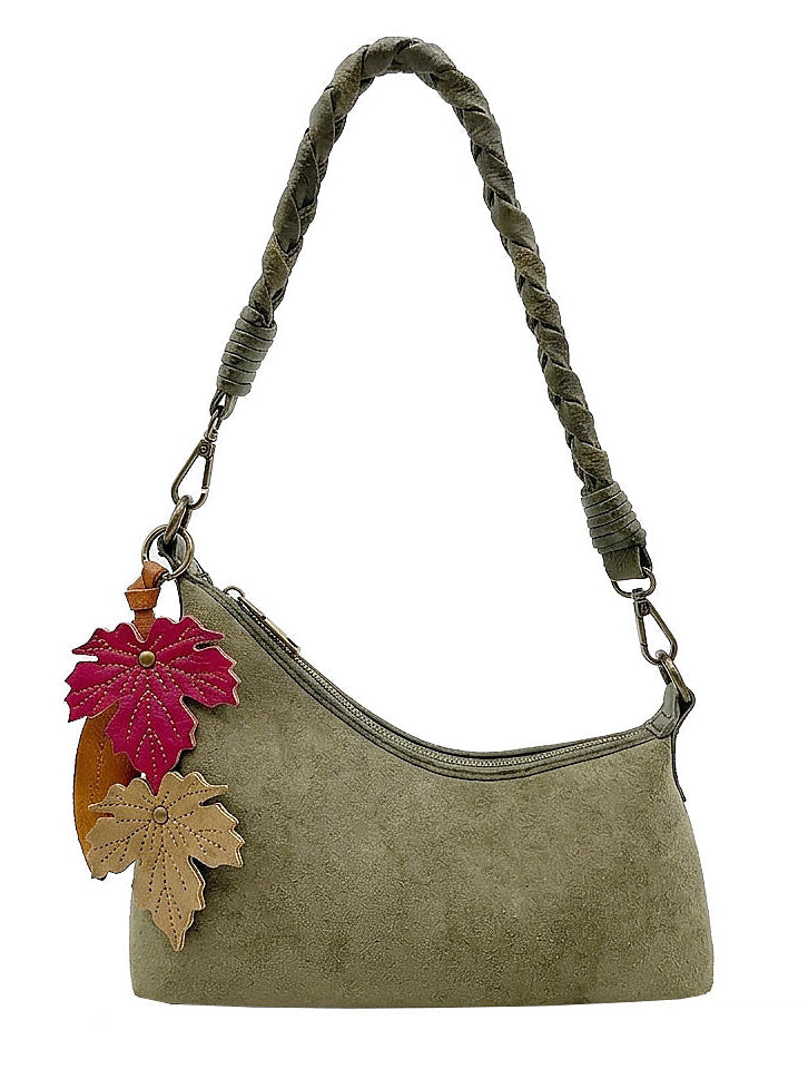 Riley Olive Suede | Crossbody Bag