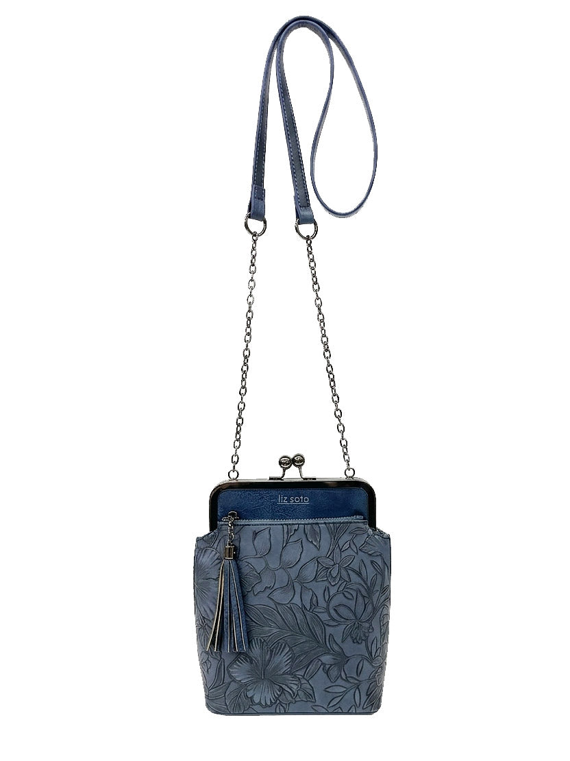 Selena Navy | Frame Crossbody Bag