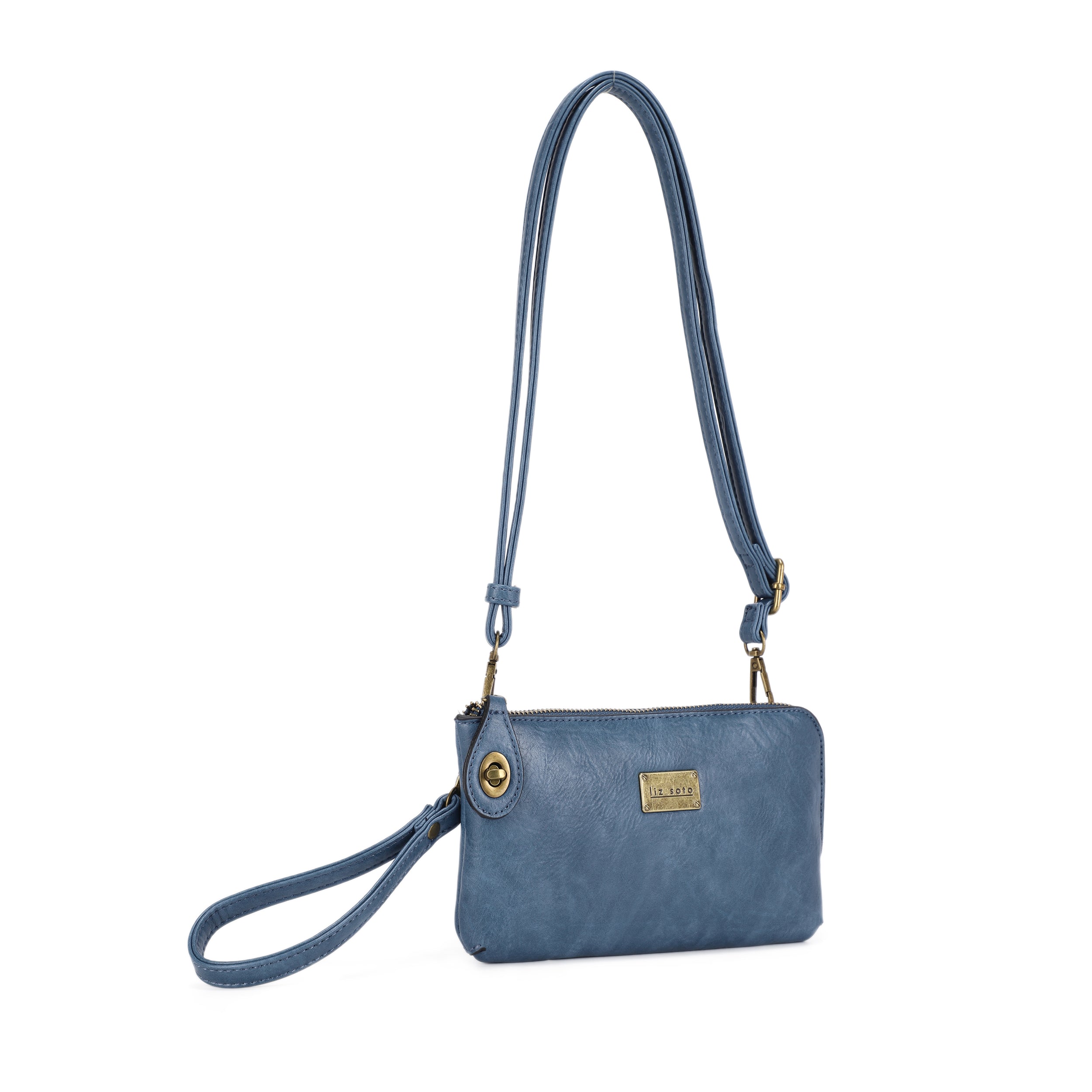 Tina Navy | Crossbody Bag + Wristlet