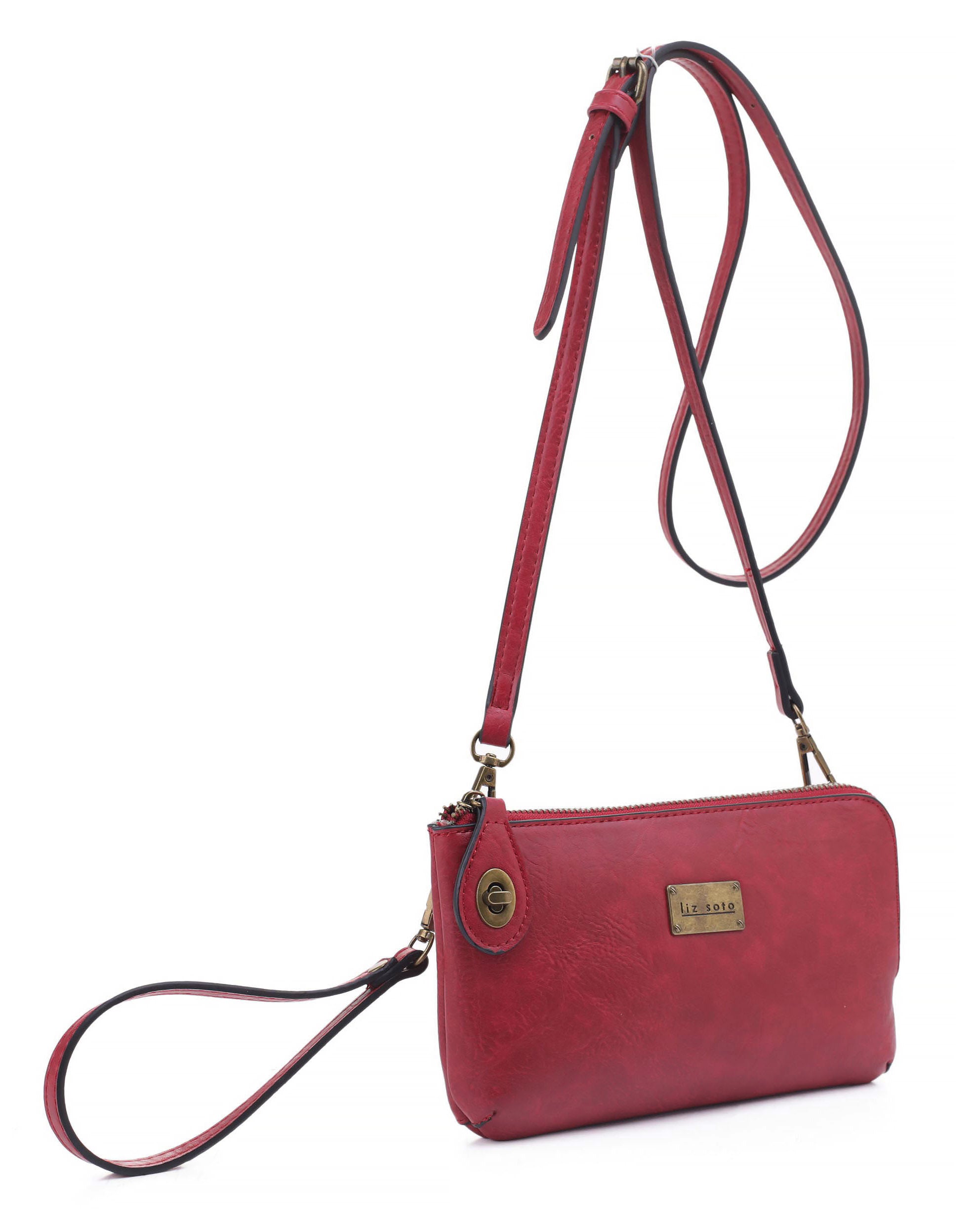 Tina Wine | Crossbody Bag + Wristlet