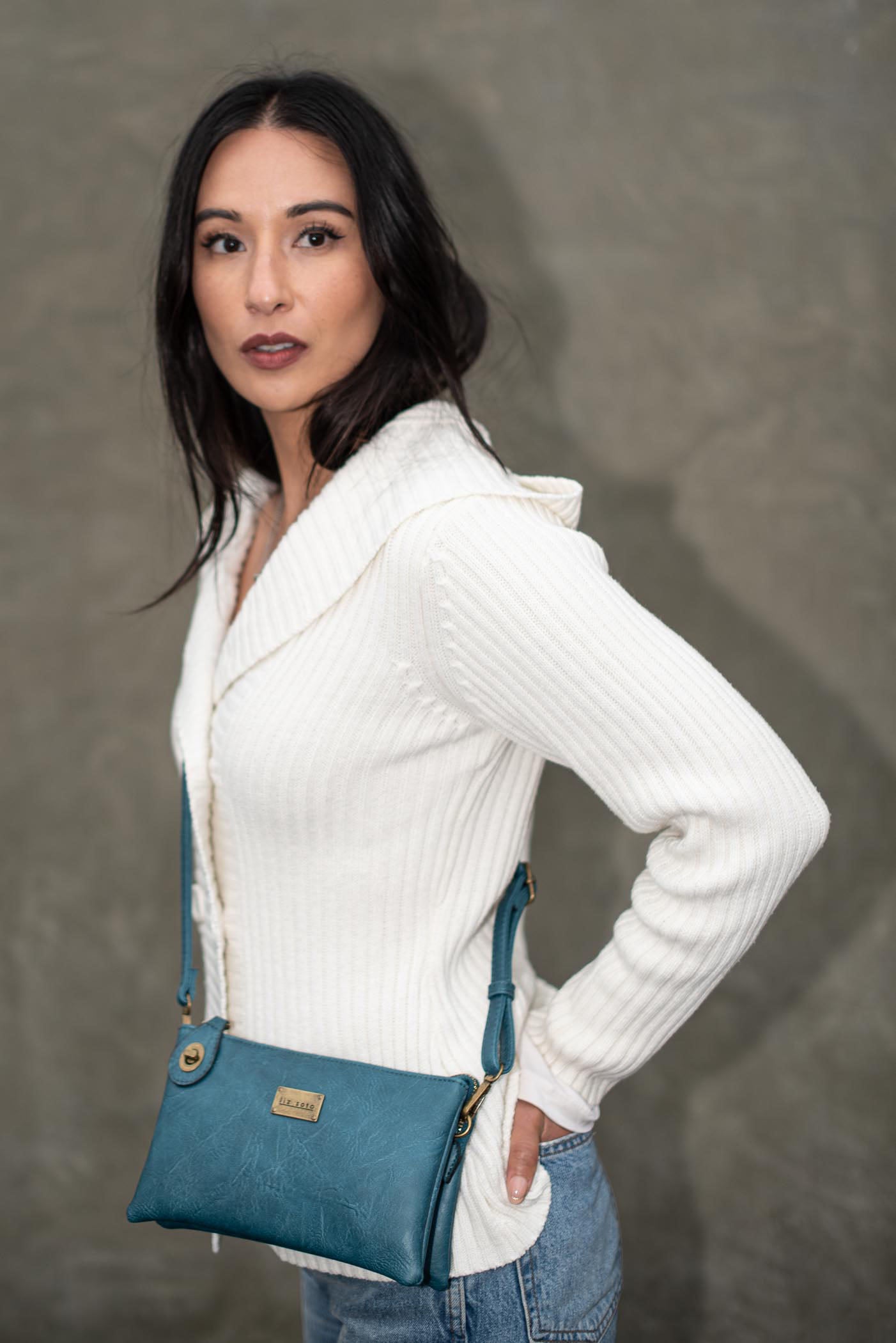 Ella Dark Teal | Crossbody Bag + Wristlet