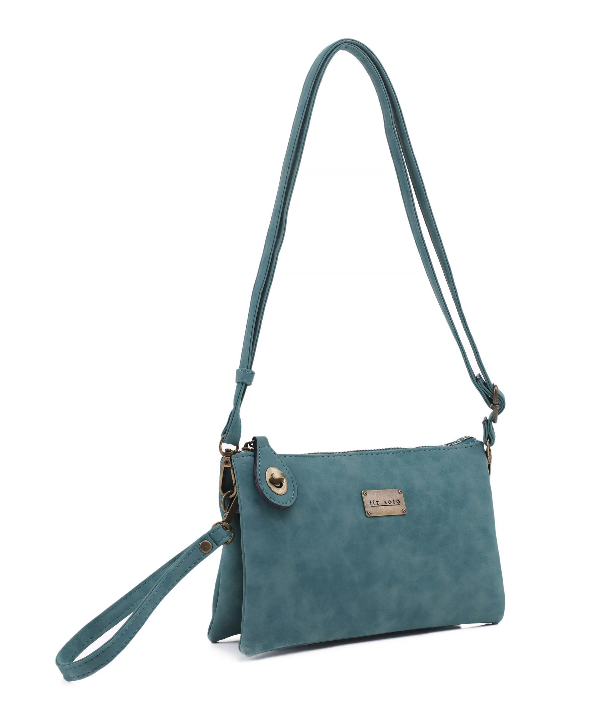 Ella Dark Teal | Crossbody Bag + Wristlet
