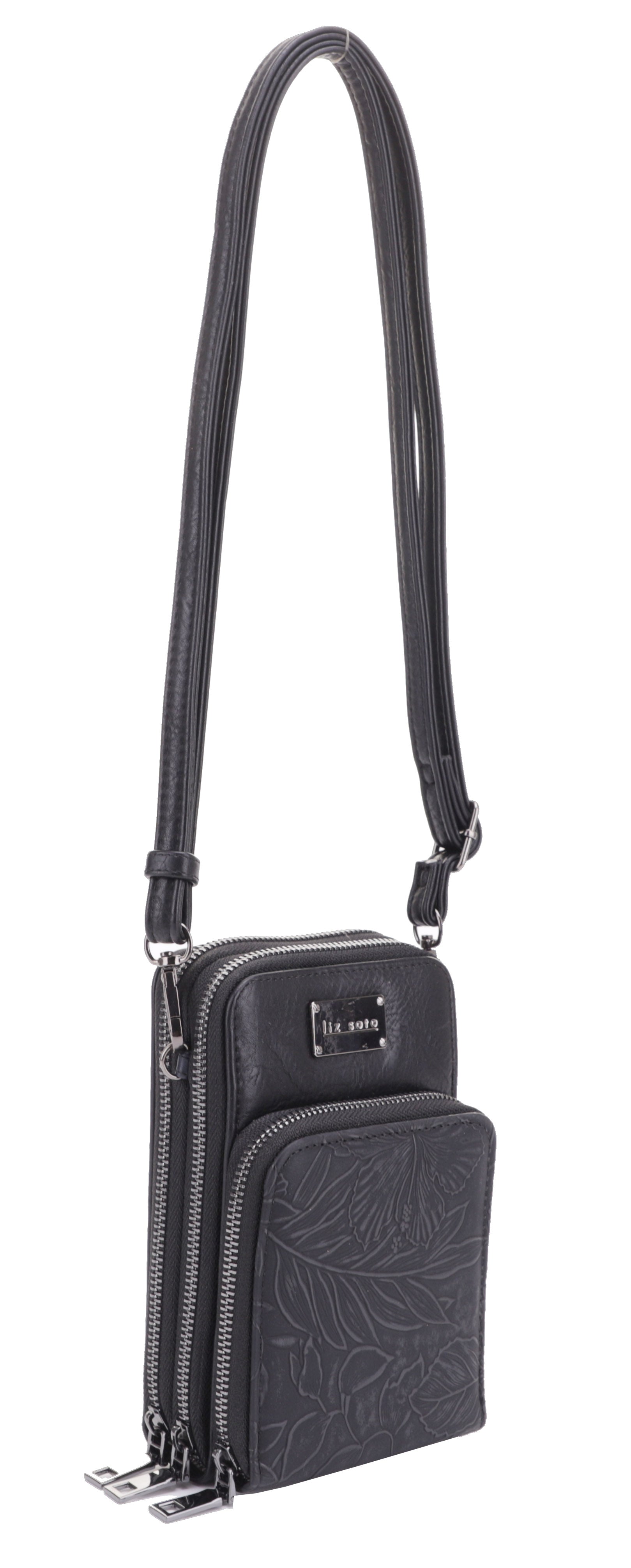 Gina Black | 3-Zipper Crossbody Bag