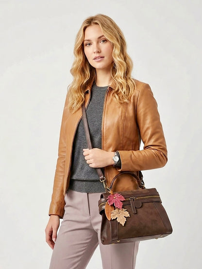 Emma Chocolate Suede | Crossbody Bag