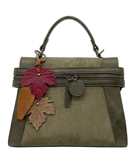 Emma Olive Suede |  Crossbody Bag