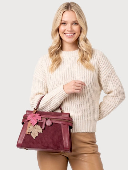 Emma Wine Suede |  Crossbody Bag