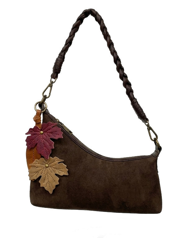 Riley Chocolat Suede | Crossbody Bag