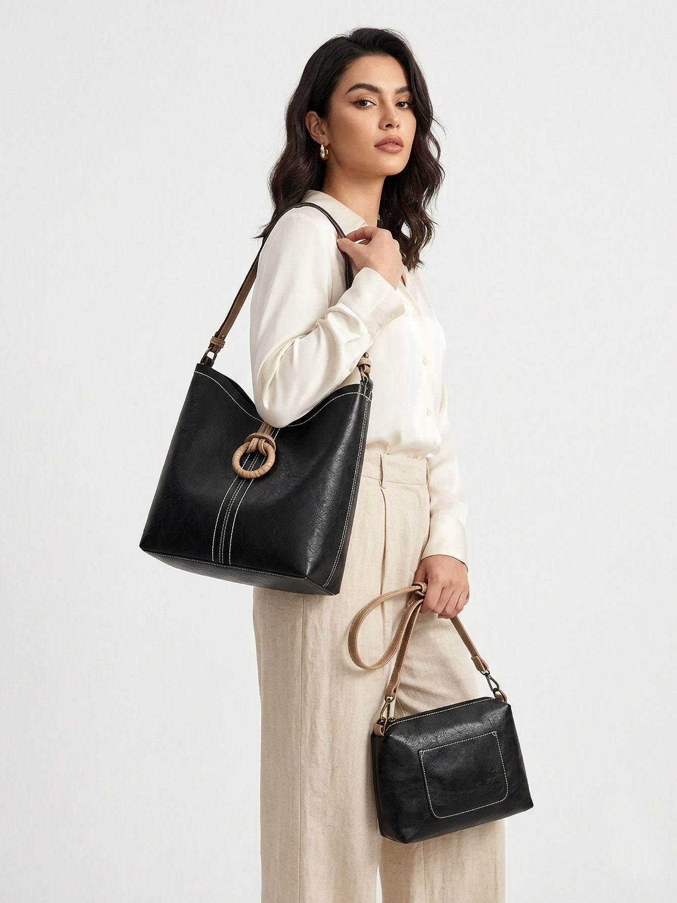 Alexa Black | Hobo Bag, 2 in 1