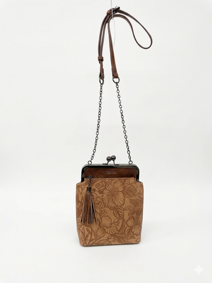 Selena Coffee | Frame Crossbody Bag