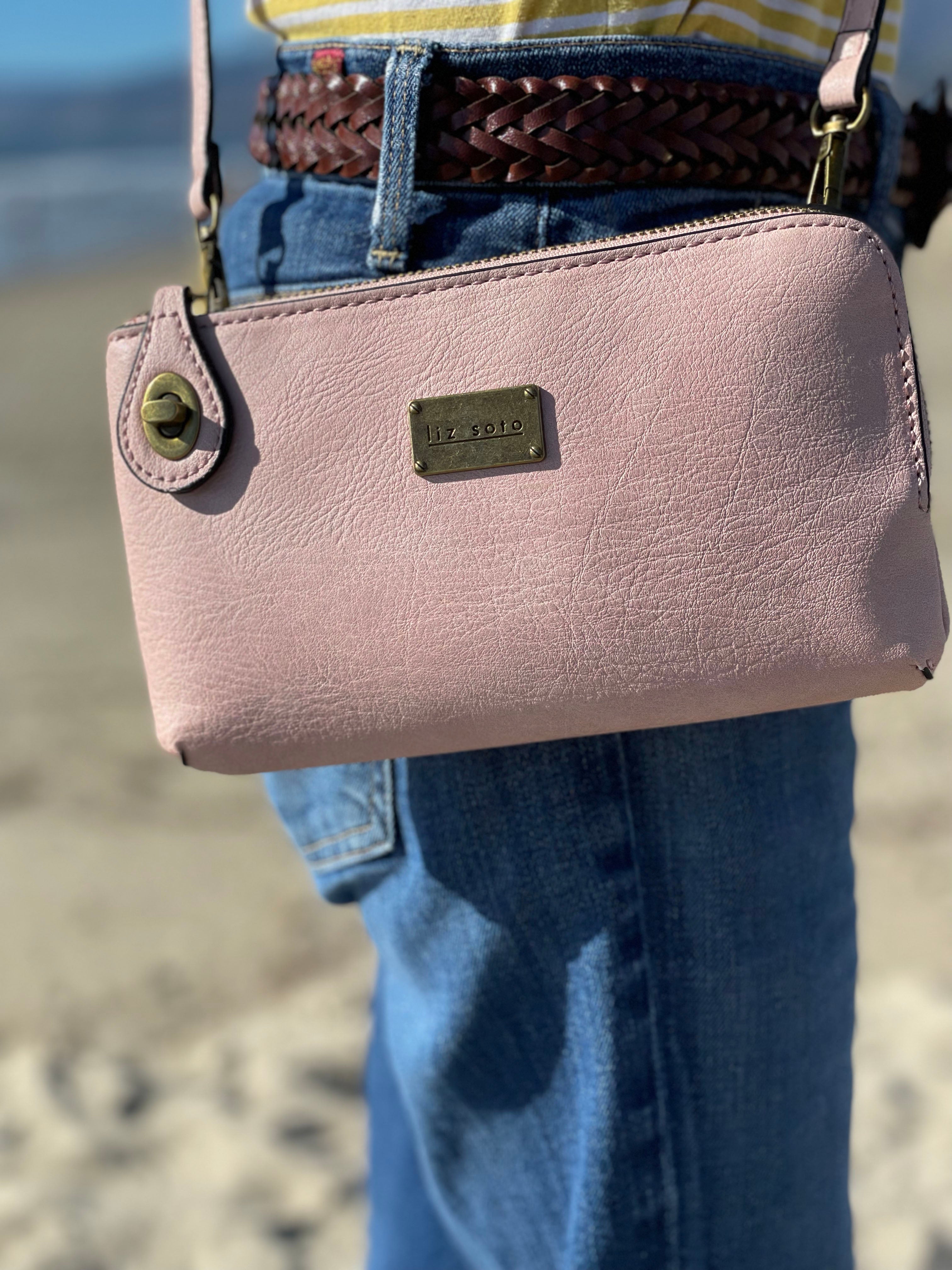 Genuine Pebble Leather Crossbody Bag - Liz Santos Style LLC